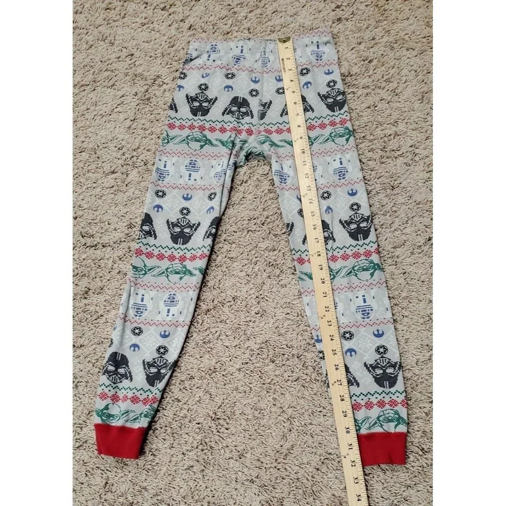Hanna‎ Andersson Boys Pajama Pants 140 US 10 Organic Cotton Christmas Star Wars